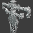Screenshot-2022-04-02-213937.png Elden Ring Sword of Night and Flame Digital 3D Model - File Divided for Facilitated 3D Printing - Elden Ring Cosplay - Straight Sword