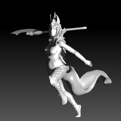 Harlequin_Ms_Spear_Dancer_RENDER_1.jpg STL file Harlequin Ms Spear Dancer・Design to download and 3D print