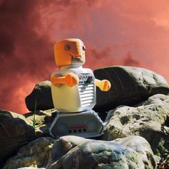 TooToo-OnFire.jpg STL-Datei TOOTOO-Roboter・3D-druckbare Vorlage zum herunterladen