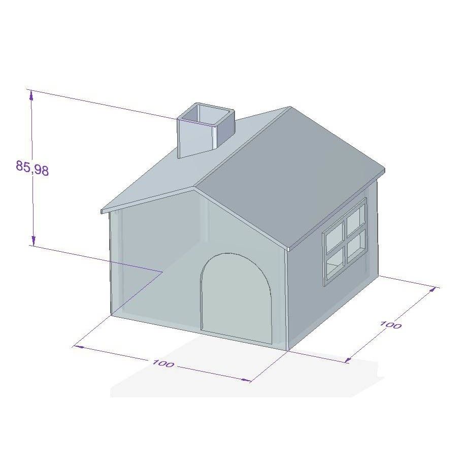 Casa.JPG Download STL file Mini house for hamster • 3D printing template, shonduvilla