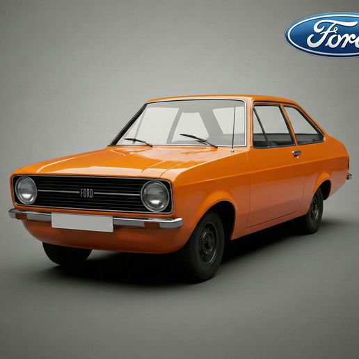Ford Escort Mk2 – EU Spec Classic Sedan Rally Legend STL 3D Print Model