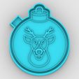 reindeer-christmas-ornament_1.jpg рождественское украшение оленя - форма для фрэша - силиконовая коробка для форм