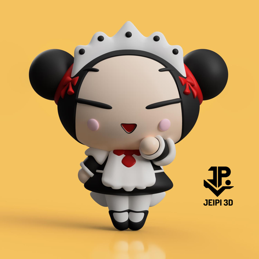 🥷 PUCCA _GARU_MAID_CHARACTER・ STL File for 3D printing・Cults