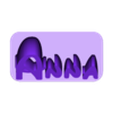 Anna.stl ANNA NAME DESK PLATE CURVED