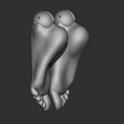 6.png Feet (F2) 3D model bjd doll \ Female \ figurines \ articulated doll \ ooak \ 3d print \ character \ legs