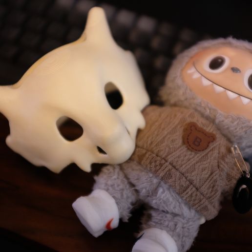 Labubu Accessories -Cubone Mask - Pokemon Cosplay