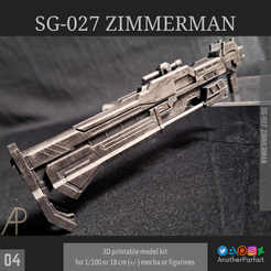 1.png Archivo 3D SG-027 ZIMMERMAN PERSONALIZAR EQUIPO DE ARMAS PARA GUNDAM / ARMAS MARCO / 30MM / 30MS / KIT DE MODELO ETC.・Modelo para descargar y imprimir en 3D