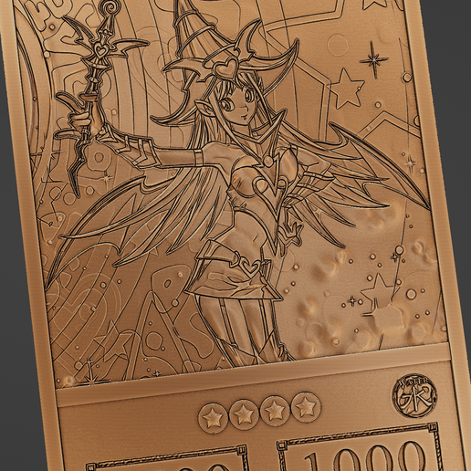 chocolate magician girl - yugioh STL File for Cults