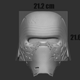 654445353453.png Kylo Ren helmet 1to1 scale 3D print model