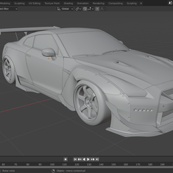 1.png Fichier STL gratuit Nissan GT-R35 Drift・Design pour impression 3D à télécharger