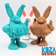 easter-gnome-02.jpg STL file Easter Hairy Gnome with a bunny costume・3D print model to download