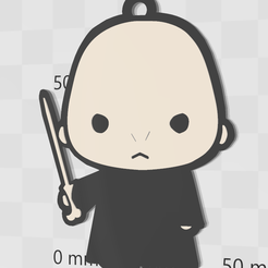voldemort2.png 3D file Lord Voldemort Harry Potter Keychain・3D printing model to download