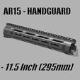 11_5Inch_Title.jpg Файл STL AR15/M4 Handguard 11,5 дюймов - MLOK・Модель для загрузки и печати в формате 3D