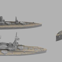 HMS Bellorophon.jpg Télécharger fichier STL HMS Bellorophon 1/2000 • Plan imprimable en 3D, soheitb