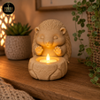 Hedgehog-Tea-Light-Holder_logo-1.png Hedgehog Tea Light Holder - 3D Printable STL