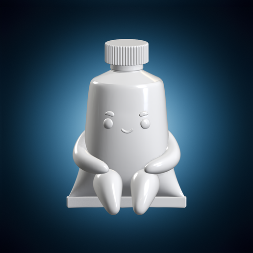 Cute Paint Tube Character Figure