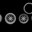 15.jpg Realistic Michelin sports tire and alloy wheel, STL - OBJ file, four versions