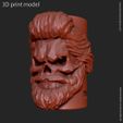 SB_vol1_lowpoly_z10.jpg lowpoly Skull bearded vol1 flower pot