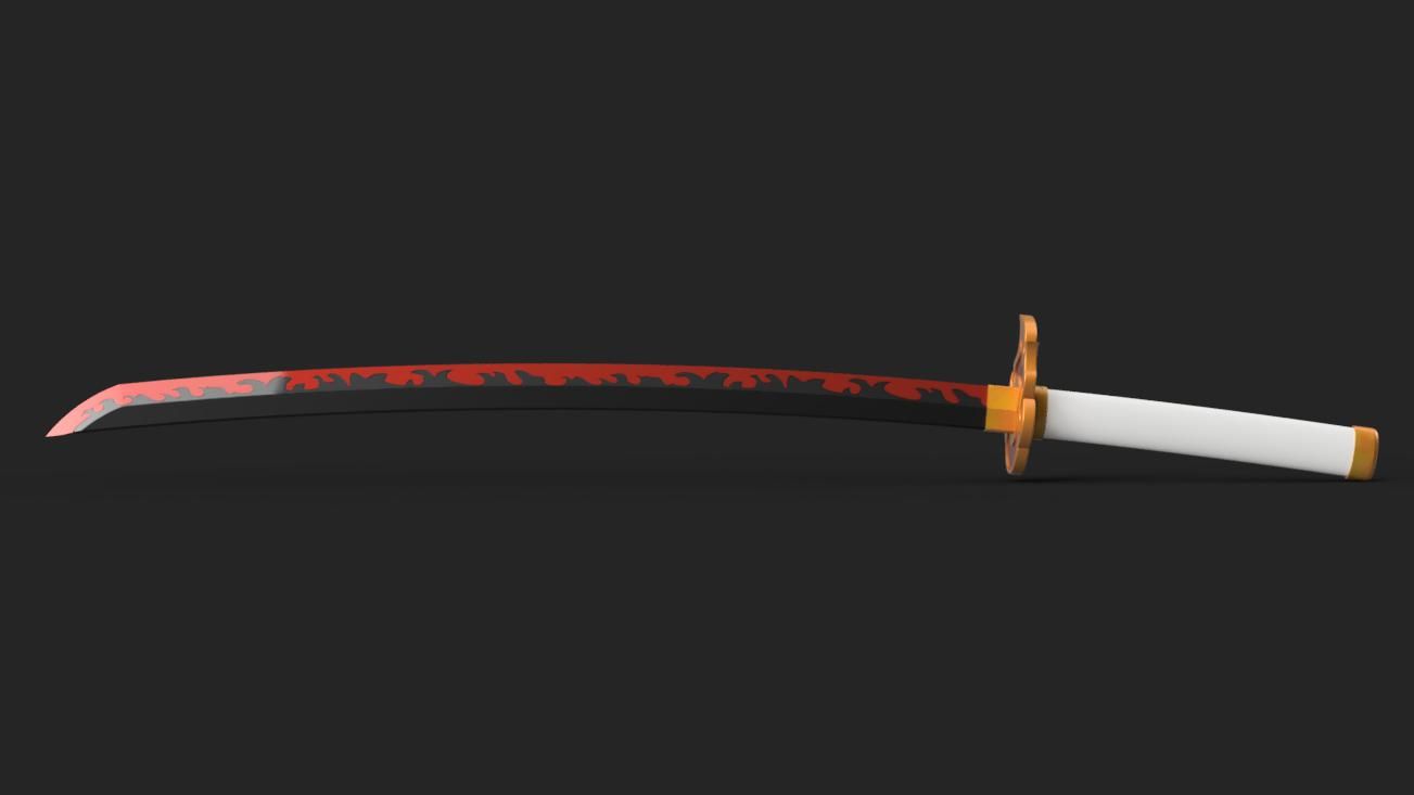 3d File Demon Slayer Kimetsu No Yaiba Kyojuro Rengoku Katana Scabbard 3d Printable Model To Download Cults