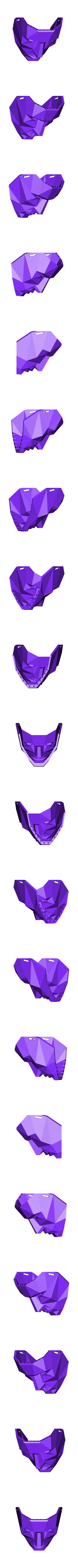 LED_mask.stl Máscara LED de baixo poli