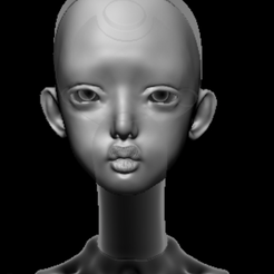 Capture-_2023-04-23-12-56-35.png BJD HEAD face #3 ball jointed doll STL female model Rose