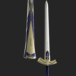 Excalibur-and-Avalon-Full-Render.jpg Fate Stay/Night: Unlimited Blade Works - Saber's Excalibur and Avalon