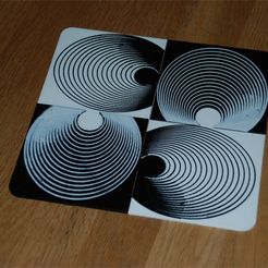 72a2f7a7a190899dde1b8c282c4bf9ee_display_large.jpg Free STL file Op-Art Beverage Coaster Puzzle・3D printable design to download