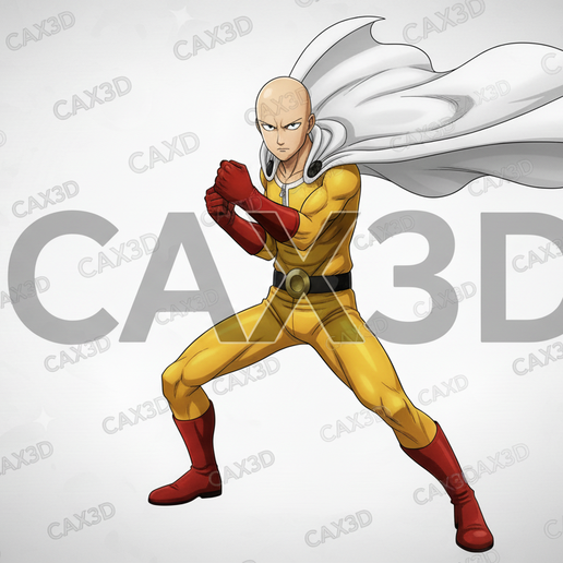 👊 SAITAMA V3- ONE PUNCH MAN- SEASON 3・ STL File for 3D printing