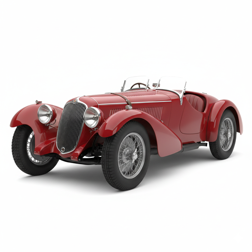 Alfa Romeo 6C 1750 (1930) car gift STL, automobile STL, engine bay STL, car model STL, no support car STL, American muscle car STL, hyper detailed car STL, 1970s vintage car STL, 1:64 car STL, RC car body STL, minivan STL, 1930s car STL, classic V8 car ST