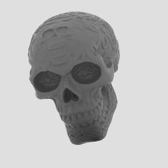 untitled.150.jpg STL-Datei Kapala Carved skull kostenlos・3D-Druck-Vorlage zum herunterladen, Boris3dStudio
