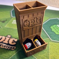20200805_094349 (1).jpg STL-Datei Tiny Epic Dice Tower for Tiny Epic Western kostenlos・3D-Druckvorlage zum Herunterladen
