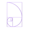 Fibonacci_2D.stl Fibonnaci Spiral - 2D Art