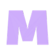 M.stl Letras do alfabeto - 3D oco