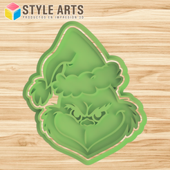 GRINCH-CARA.png The grinch - cookie cutter - Merry Christmas - cookie cutter