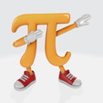 2.png Pi Day Cute Pi Symbol Character – Fun Math Decor – 3D Printed Pi Figurine – Nerdy Gift for Math Lovers