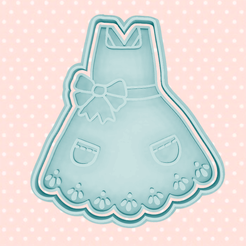 BAUTIZO.png STL file Cookie or fondant cutter for christening and first communion dresses・3D printable model to download, hebert1642
