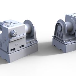Winde-Cap-klein.3999.jpg STL file Winch for ship model 1:100 Cap San Diego small・3D print design to download
