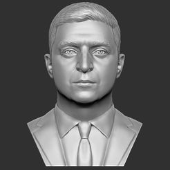1.jpg 3D file Volodymyr Zelensky bust・3D printing template to download, PrintedReality