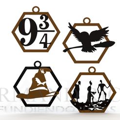2.jpg Fichier STL ORNEMENTS DE NOËL HARRY POTTER・Plan pour impression 3D à télécharger