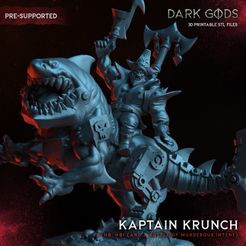 KAP_KRUNCH.jpg 3D file Kaptain Krunch - Dark Gods - Presupported・3D printing idea to download