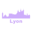 Lyon_all.stl Wall silhouette - City skyline Set