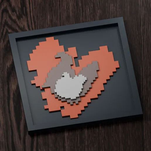 Staraptor Line - Pokemon Silhouette Frame | Box sprite | STL