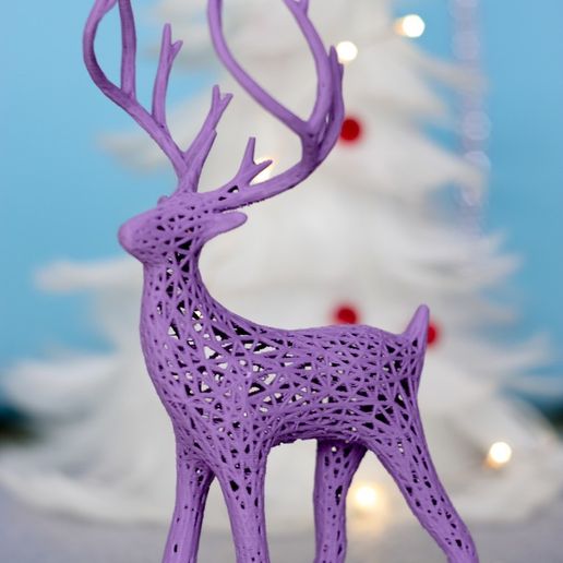 Reindeer voronoi, christmas deer 3D model