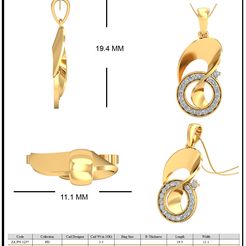 ZA-PNP-3257.jpg STONE PENDANT EARRINGS AND RING 3DM STL AND DETAIL IMAGE