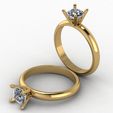 cushion-cut-solitaire-ring-render.jpg Cushion cut diamond solitaire engagement ring stl