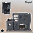 4.jpg Ruined desert building with wooden frame and intact upstairs terrace (19) - Canyon Sandy Landscape 28mm 15mm RPG DND Nomad Desertland African Middle East
