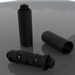 untitled.79.jpg STL file Artemis Snowpeak PP750 PCP pistol silencer・3D printer design to download