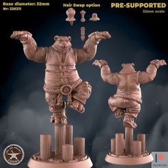 230311-Panda_Monk_Meditating1.jpg Файл 3D Панда-монах медитирует・Модель для загрузки и 3D-печати