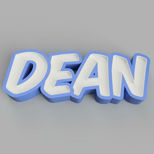 3D file NAMELED DEAN - LED LAMP WITH NAME 🔦 ・Model to download and 3D ...