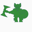 Dwarf Warrior Big Axe Rune Shield.png STL file Dwarf Warrior Meeple Pack・Design to download and 3D print